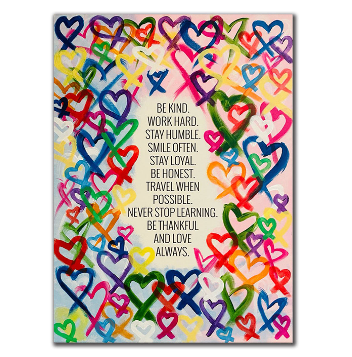 TPFLiving Poster Canvas / Quotes and Hearts / Various Sizes