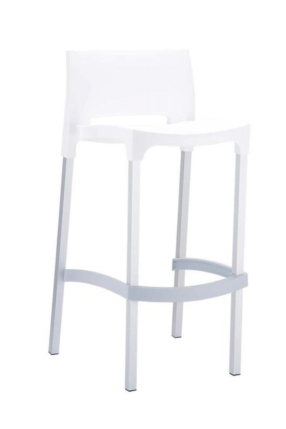 TPFLiving bar stool Ginny frame aluminum seat plastic