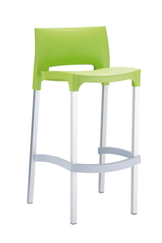 TPFLiving bar stool Ginny frame aluminum seat plastic