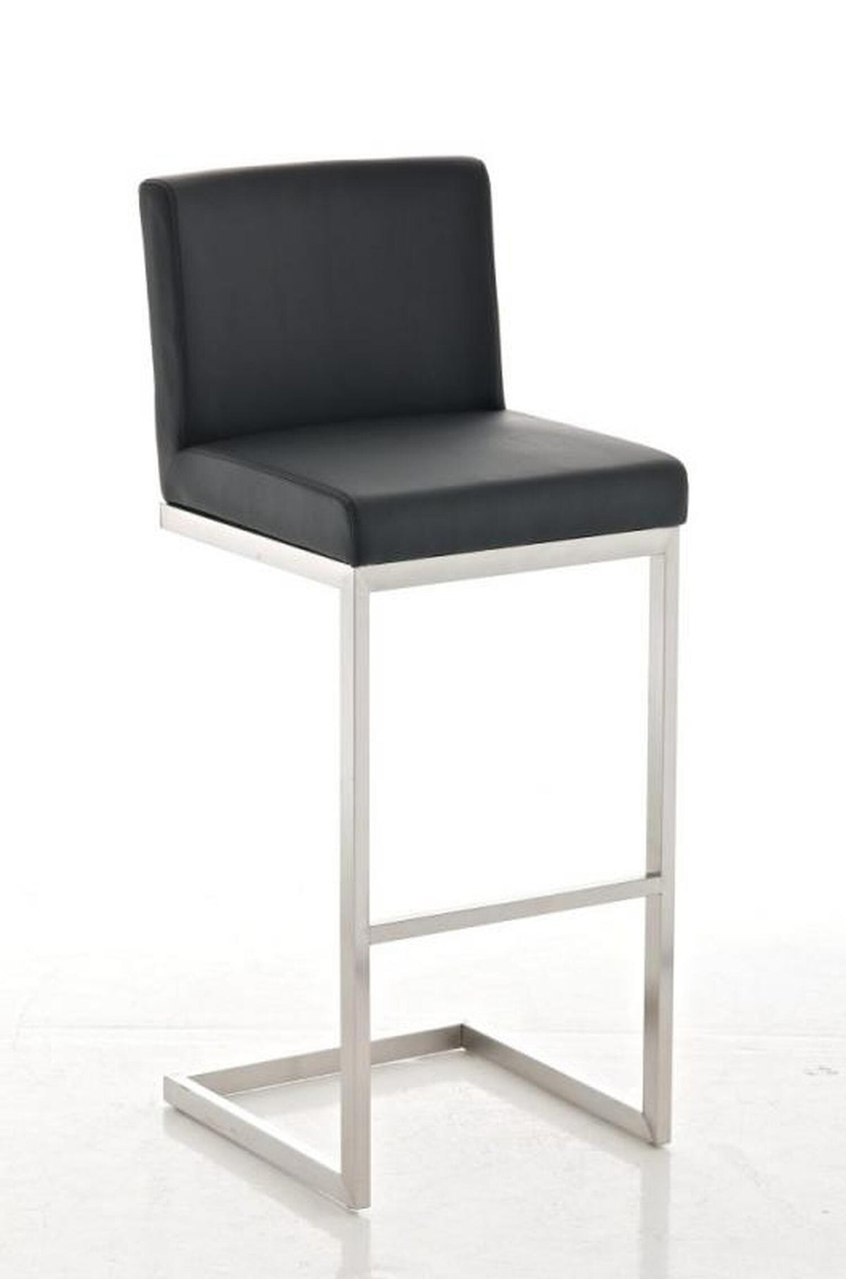 TPFLiving bar stool Paragon frame stainless steel faux leather