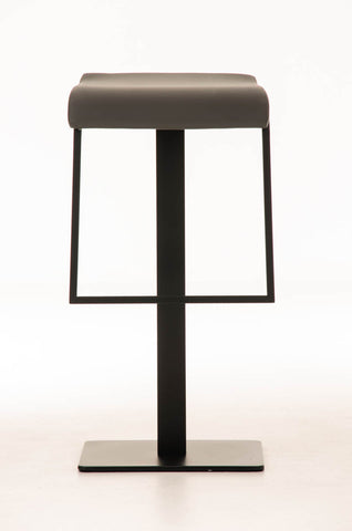 TPFLiving bar stool Lamelo B frame black faux leather