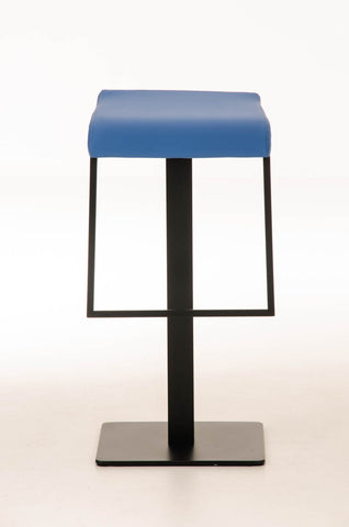 TPFLiving bar stool Lamelo B frame black faux leather