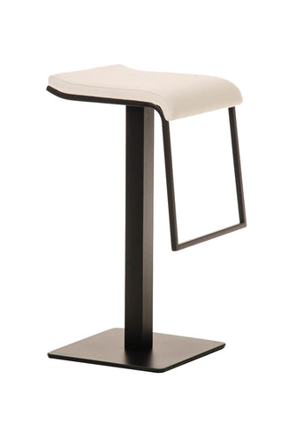 TPFLiving bar stool Lamelo B frame black fabric