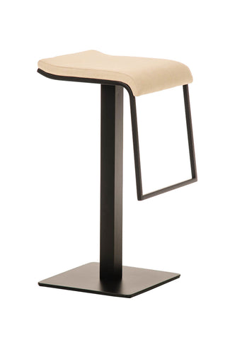 TPFLiving bar stool Lamelo B frame black fabric