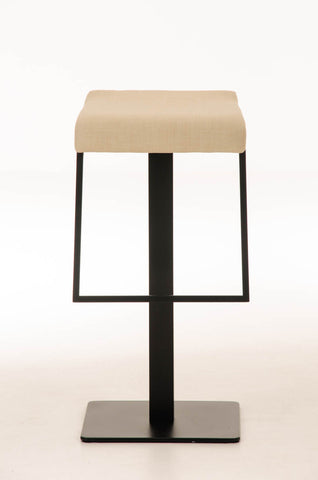 TPFLiving bar stool Lamelo B frame black fabric