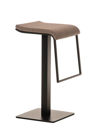 TPFLiving bar stool Lamelo B frame black fabric