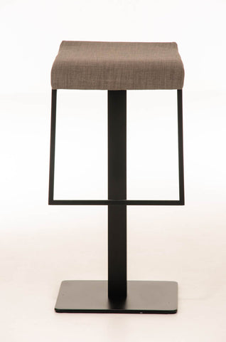 TPFLiving bar stool Lamelo B frame black fabric