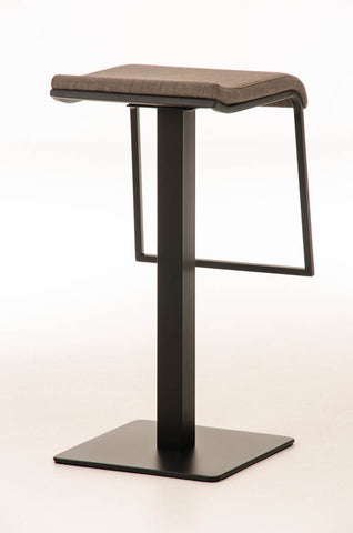 TPFLiving bar stool Lamelo B frame black fabric