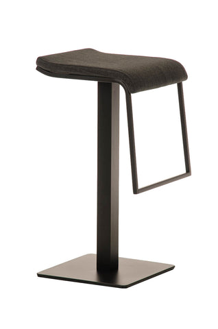 TPFLiving bar stool Lamelo B frame black fabric