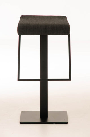 TPFLiving bar stool Lamelo B frame black fabric