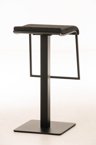 TPFLiving bar stool Lamelo B frame black fabric