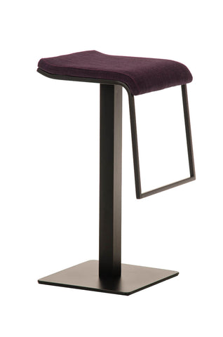 TPFLiving bar stool Lamelo B frame black fabric