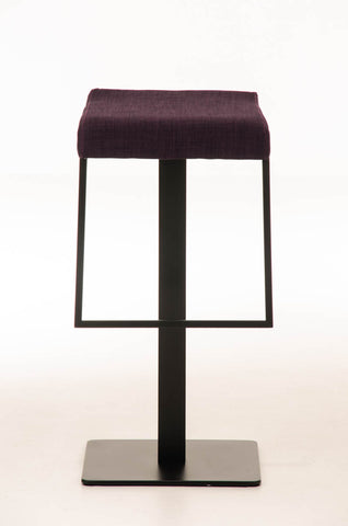 TPFLiving bar stool Lamelo B frame black fabric