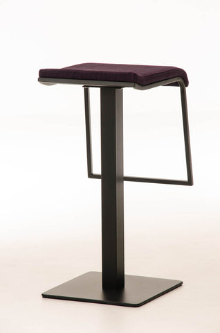 TPFLiving bar stool Lamelo B frame black fabric