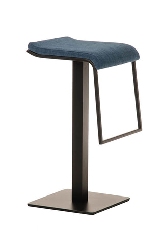 TPFLiving bar stool Lamelo B frame black fabric