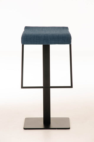 TPFLiving bar stool Lamelo B frame black fabric