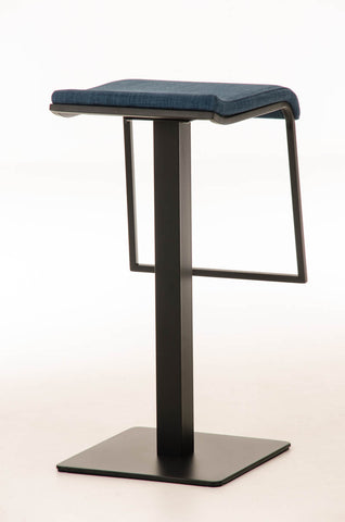 TPFLiving bar stool Lamelo B frame black fabric