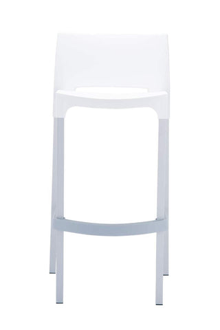 TPFLiving bar stool Ginny frame aluminum seat plastic