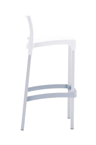 TPFLiving bar stool Ginny frame aluminum seat plastic