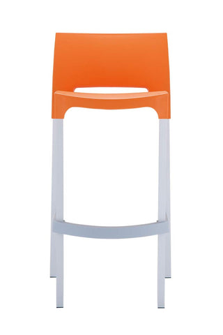 TPFLiving bar stool Ginny frame aluminum seat plastic