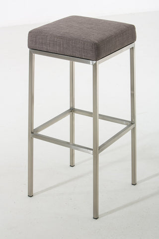 TPFLiving bar stool Montana E5 frame stainless steel fabric