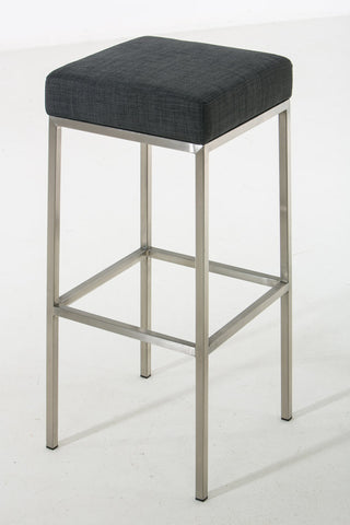 TPFLiving bar stool Montana E5 frame stainless steel fabric