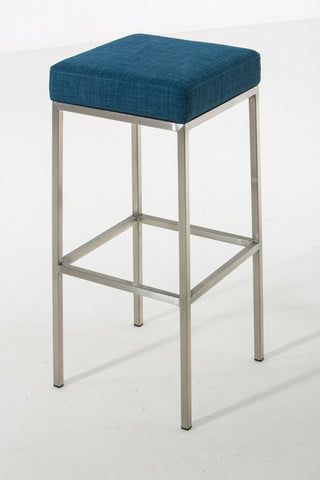 TPFLiving bar stool Montana E5 frame stainless steel fabric