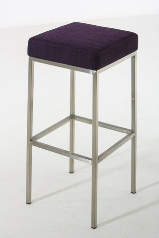 TPFLiving bar stool Montana E5 frame stainless steel fabric