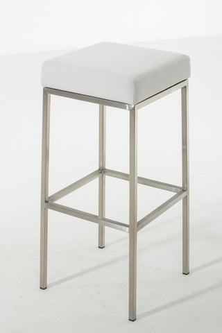 TPFLiving bar stool Montana E5 frame stainless steel fabric