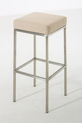 TPFLiving bar stool Montana E5 frame stainless steel fabric