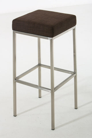 TPFLiving bar stool Montana E frame stainless steel fabric