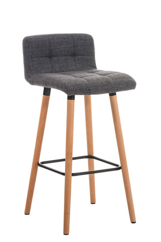 TPFLiving bar stool London frame wood Natura fabric