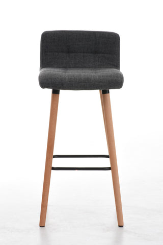 TPFLiving bar stool London frame wood Natura fabric