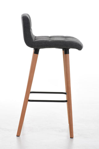 TPFLiving bar stool London frame wood Natura fabric