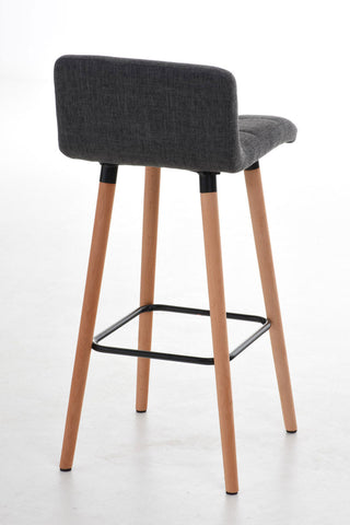 TPFLiving bar stool London frame wood Natura fabric