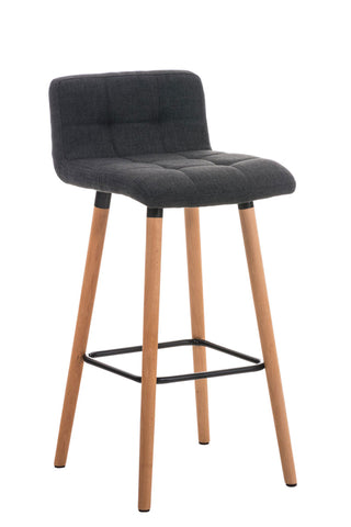 TPFLiving bar stool London frame wood Natura fabric