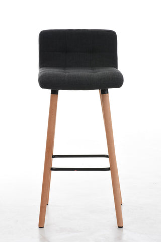 TPFLiving bar stool London frame wood Natura fabric