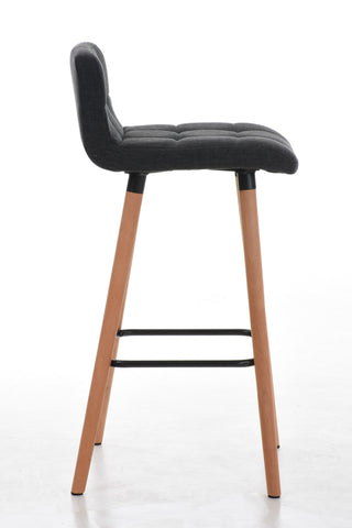 TPFLiving bar stool London frame wood Natura fabric