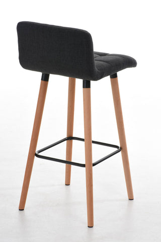 TPFLiving bar stool London frame wood Natura fabric