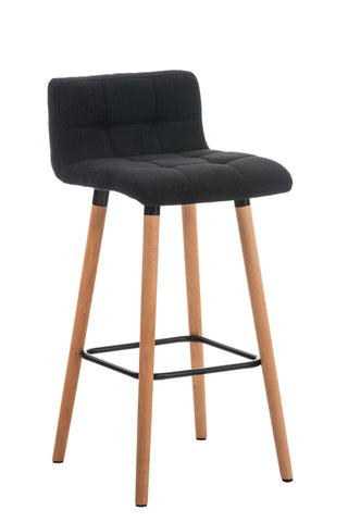 TPFLiving bar stool London frame wood Natura fabric