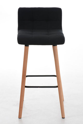 TPFLiving bar stool London frame wood Natura fabric