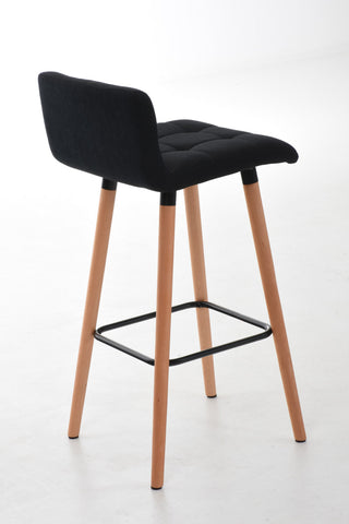 TPFLiving bar stool London frame wood Natura fabric