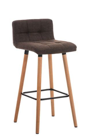 TPFLiving bar stool London frame wood Natura fabric