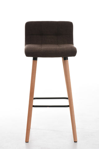 TPFLiving bar stool London frame wood Natura fabric