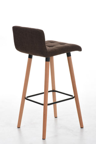 TPFLiving bar stool London frame wood Natura fabric