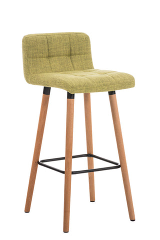 TPFLiving bar stool London frame wood Natura fabric