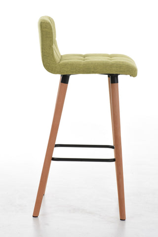 TPFLiving bar stool London frame wood Natura fabric