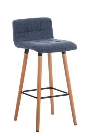 TPFLiving bar stool London frame wood Natura fabric