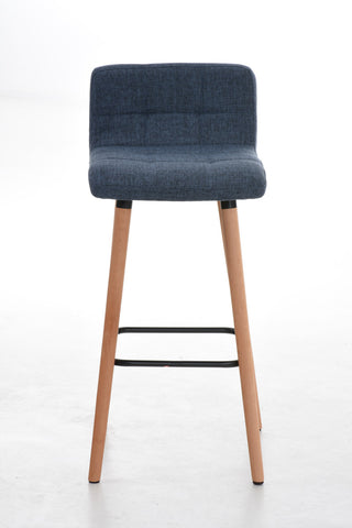 TPFLiving bar stool London frame wood Natura fabric