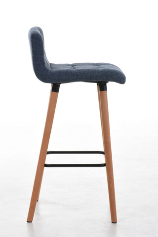 TPFLiving bar stool London frame wood Natura fabric